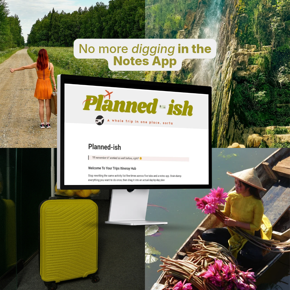 Planned-ish: The Notion Itinerary Template